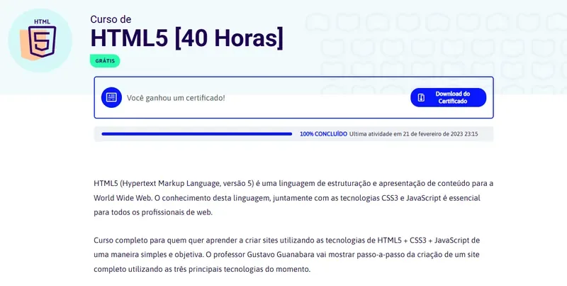 Curso de HTML5 (com noções de CSS e JavaScript)